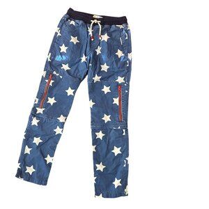 Mini Boden Zip-Off Techno Boys Cargo Pants Size 11 Size 12 Stars Drawstring